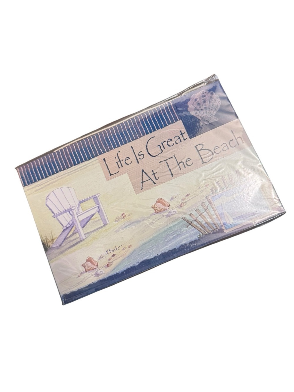 NEW! STUDIO 18 LIFE IS GREAT AT THE BEACH Wooden Hanging Sign Vacation Cabin
